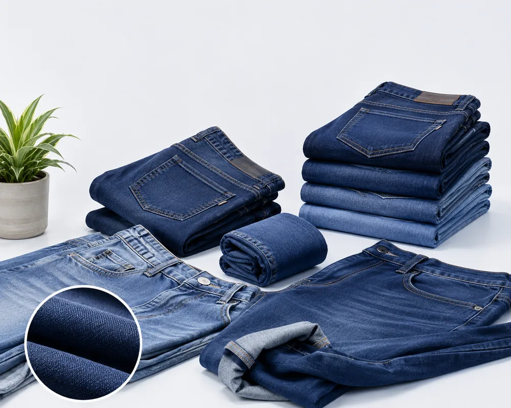 Tweede afbeelding bij grote maten jeans voor heren, met meerdere jeans en aandacht voor wassingen, stof en pasvormdetails